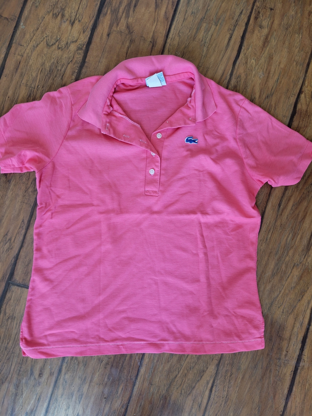 Vintage Lacoste Coral-Pink Womens Polo Shirt